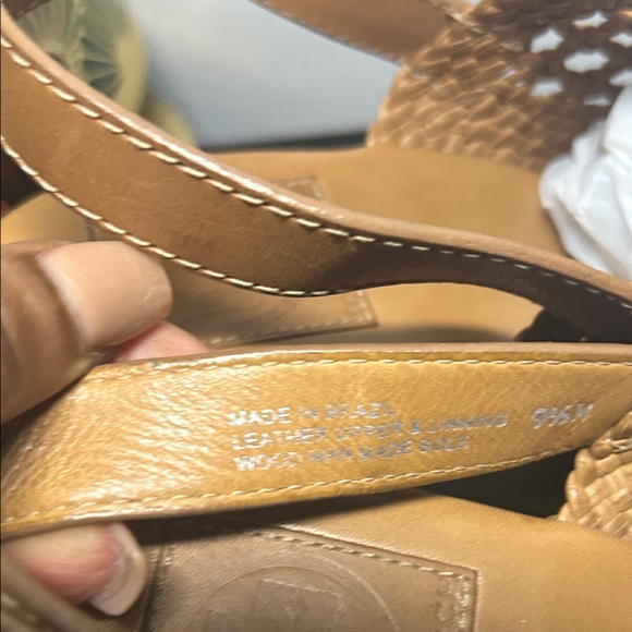 Tory Burch Woven TanWomen's Slingback Shoes(better4thick ft!) send offers pls!! - Picture 4 of 8